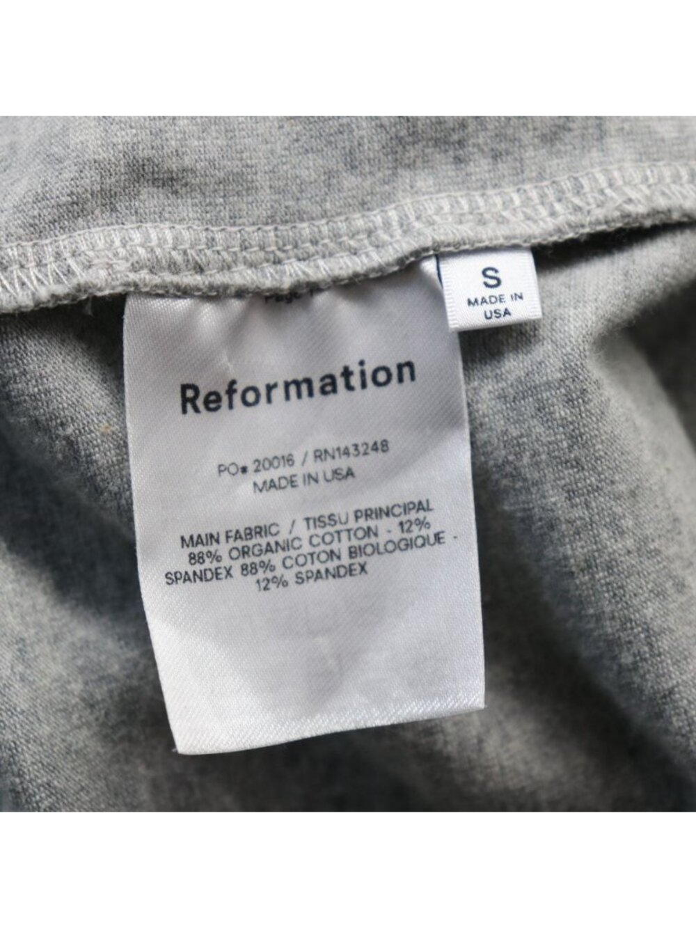 Reformation "Claudia" Cotton Cinch Midi Slip Dress Heather Grey Small - Picture 3 of 11